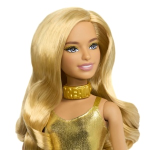 Barbie Papusa Barbie Fashionistas Blonda Cu Salopeta Aurie - Img 6