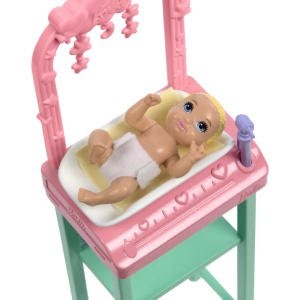 Barbie Set De Joaca Papusa Barbie Bruneta Face Cariera Pediatru - Img 3