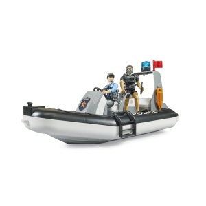 Bruder barca de politie cu girofar 2 figurine si accesorii - Img 4