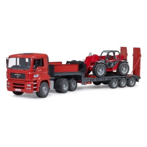 Bruder camion incarcare Man TGA cu incarcator telescopic Manitou MLT 633 - Img 2