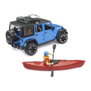 Bruder Jeep Wrangler Rubicon Unlimited cu caiac si figurina - Img 4