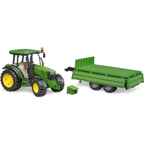 Bruder - Tractor John Deere 5115M Cu Remorca Basculabila - Img 3