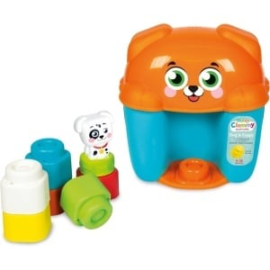Clementoni - Jucarie educationala Soft Clemmy cos Catelus cu cuburi de constructie moi si lavabile - Img 1