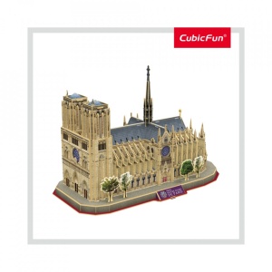 Cubic Fun - Puzzle 3D+Brosura-Notre Dame Paris 128 Piese - Img 5