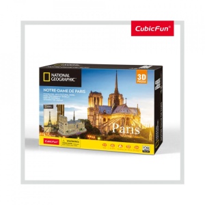 Cubic Fun - Puzzle 3D+Brosura-Notre Dame Paris 128 Piese - Img 6
