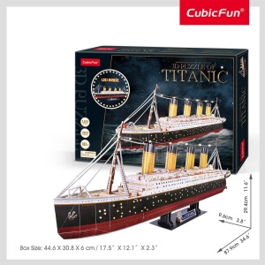 Cubic Fun - Puzzle 3D Led Titanic 266 Piese - Img 3