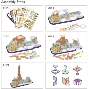 Cubic Fun - Puzzle 3D Paris 114 Piese - Img 4