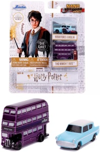 Harry Potter2 Set 2 Masinute The Knight Bus Si Ford Anglia 1959 - Img 7