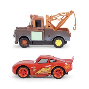 Jada Cars Set 2 Masinute Cu Telecomanda Fulger Mcqueen Si Mater Scara 1:32 - Img 4