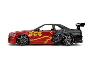 Jada Godzilla Masinuta Metalica Nissan Skyline Gtr Scara 1 La 24 - Img 2
