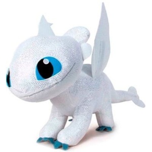 Jucarie din plus Light Fury Sparkle, Dragons, 40 cm - Img 2