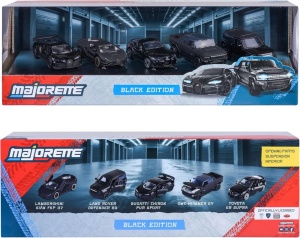Majorette Set 5 Masinute Metalice Black Edition
