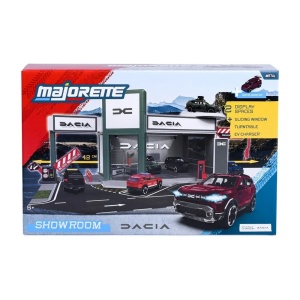 Majorette Set Showroom Auto Dacia Cu Masinuta Inclusa Dacia Duster Scara 1 La 64