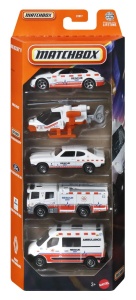 Matchbox Set 5 Masinute Metalice Rescue Emt Scara 1 La 64