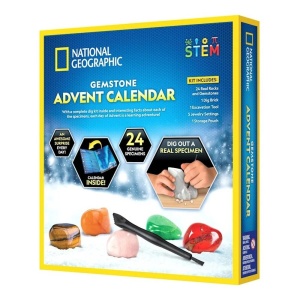 National Geographic - Set educativ Calendar de Craciun descopera roci si pietre pretioase cu 24 de surprize - Img 4