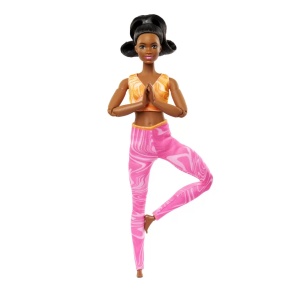 Papusa Barbie Made To Move Creola Cu Top Portocaliu