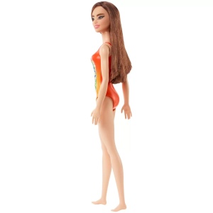 Papusa Barbie Satena Cu Costum De Baie Portocaliu - Img 6