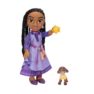 Papusa interactiva Asha, personaj din animatia Disney Wish, include accesorii, 38 cm - Img 4