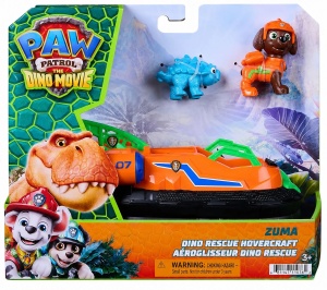 Patrula Catelusilor Filmul Cu Dinozauri Set Dino Vehicul Hovercraft Cu Figurina Zuma Si Accesorii 15Cm