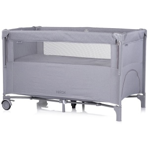 Patut pliabil Chipolino Relax cloud linen cu laterala culisanta - Img 2