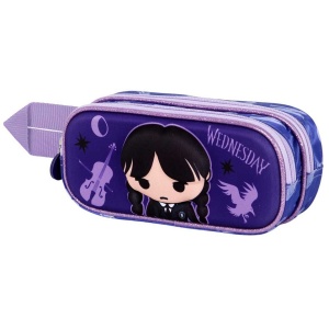 Penar 3D Wednesday Chibi cu 2 compartimente, 22x9.5x8 cm - Img 2