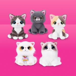 Pets Alive - Jucarie de plus interactiva pisica cu accesorii supriza, Smitten Kittens, Seria 2 - Img 9