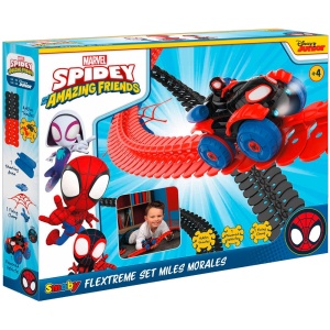 Smoby - Set de Découverte Spidey Flextreme - Circuit Flexible de