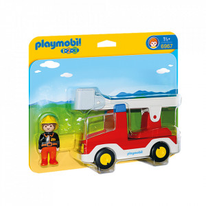 Playmobil - 1.2.3 Camion Cu Pompier - Img 1