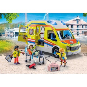Playmobil - Ambulanta Galbena Cu Lumini Si Sunete - Img 3