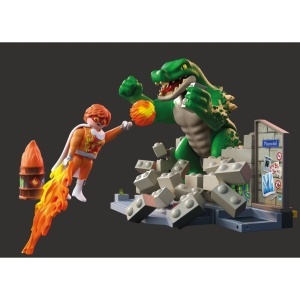 Playmobil - Jucarie de rol Lupta eroului cu soparla uriasa - Img 4