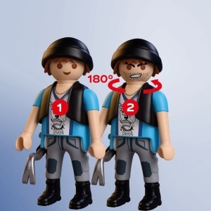Playmobil - Jucarie de rol Politist cu motocicleta in urmarirea hotului - Img 3