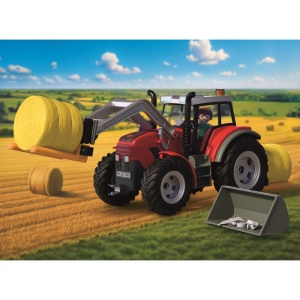 Playmobil - Jucarie de rol Tractor cu baloti de fan - Img 5