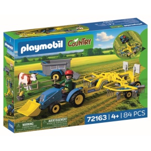 Playmobil - Jucarie de rol Tractor mic cu grebla pentru adunat fan - Img 2
