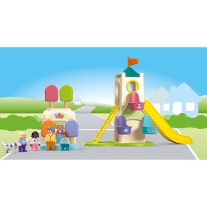 Playmobil Junior - Turn de aventura cu stand de inghetata - Img 3