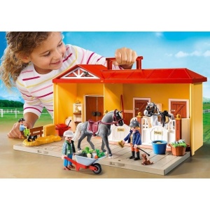 Playmobil - Set portabil grajd de cai - Img 3