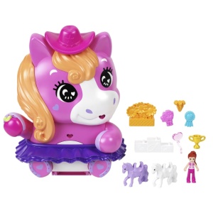 Polly Pocket Set Gentuta Animalut Ponei La Rodeo Cu Accesorii - Img 3
