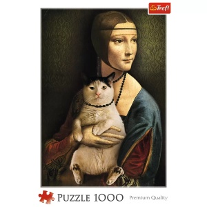 Puzzle 1000 Doamna Cu Pisica - Img 3