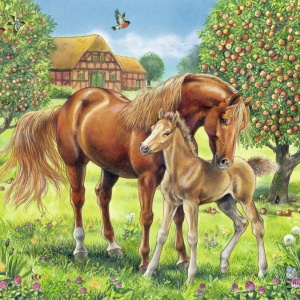 Puzzle Cai Pe Camp, 100 Piese - Img 2