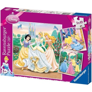 Puzzle Printesele Disney, 3X49 Piese - Img 1