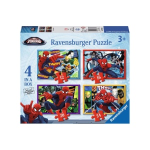 Puzzle Spiderman, 4 Buc In Cutie, 12/16/20/24 Piese