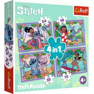 Puzzle Trefl 4In1 Stitch Ziua Fermecata