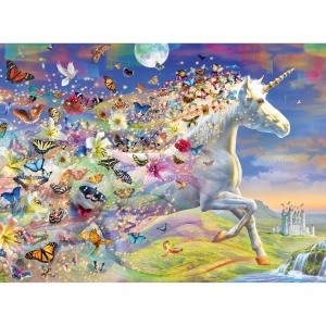 Puzzle Unicorni Si Fluturi, 500 Piese si Stickere - Img 2