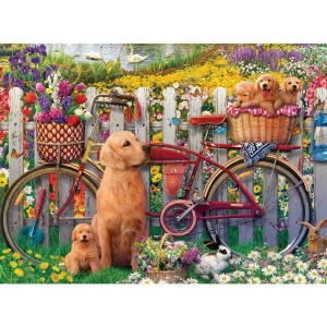 Ravensburger - Puzzle catelusi pe bicicleta 500 piese design nou - Img 2