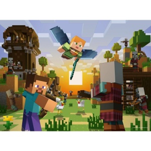 Ravensburger - Puzzle constructia Minecraft 150 piese XXL - Img 3