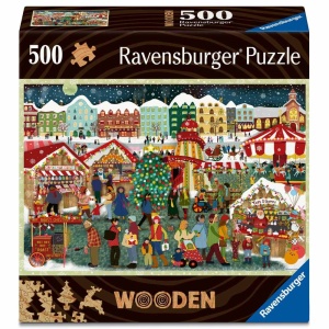 Ravensburger - Puzzle din lemn targ de Craciun 500 piese