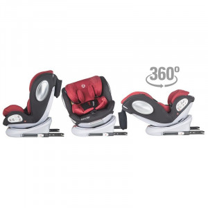 Scaun auto rotativ 0-36 kg Coccolle Lyra Dahlia Red - Img 3