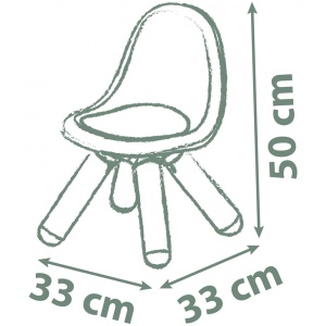 Scaunel cu spatar pentru copii Smoby Life terra cotta - Img 2