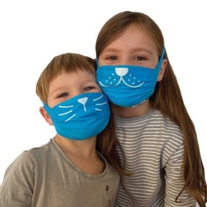 Set 2 masti faciale reutilizabile (acoperitoare fata), Trunki, Albastru - Img 2