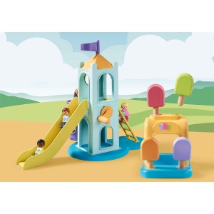 Set de joaca Playmobil 1.2.3 Castel De Aventura Cu Stand De Inghetata - Img 4