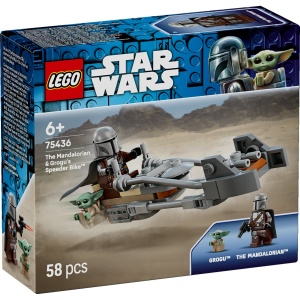 Set LEGO Star Wars - Motocicleta rapidă a lui Mandalorian și Grogu (75436) - Img 2